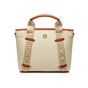 magnolia premium elegant cream handbag with detachable strap (magnolia)