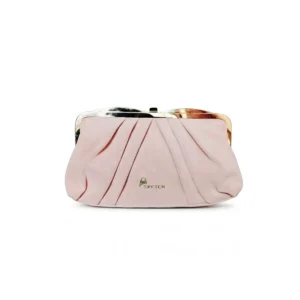 premium elegant blush pleated clutch